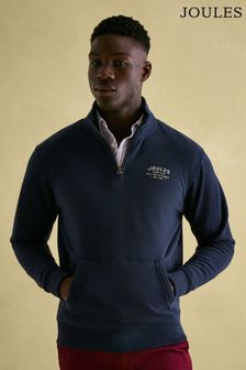 Joules Jenkins Navy Quarter Zip Graphic Sweatshirt (223656) | HK$616