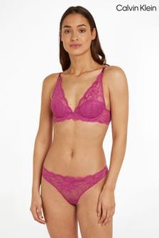 Пурпурный - кружевные стринги Calvin Klein Seductive Comfort (223709) | €15