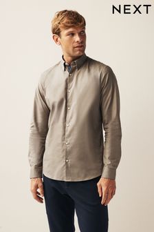 Бежевый - Оксфордская рубашка с длинными рукавами (224055) | €15