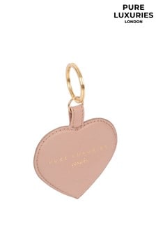 淺粉紅色 - Pure Luxuries London 奧爾巴尼皮革心形鑰匙圈 (224268) | NT$930