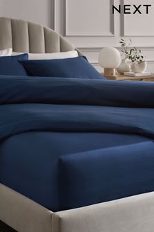 Navy 300 Thread Count Collection Luxe Extra Deep Fitted Sheet (225137) | AED110 - AED176