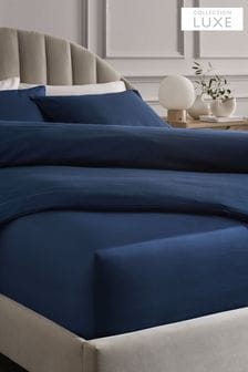 Navy 300 Thread Count Collection Luxe Extra Deep Fitted Sheet