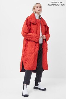 French Connection Red Aris Quilt Reversible Coat (225261) | $305