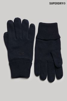 Superdry Blue Knitted Logo Gloves (225469) | €26