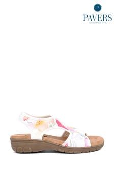 Pavers Easy FIt Eloisa Extra Wide 6E Fit White Sandals (225567) | €46