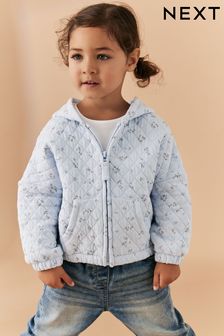 Blue Quilted Zip Through Hoodie (3mths-7yrs) (225829) | AED63 - AED73