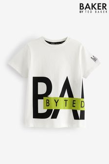 Baker by Ted Baker White Graphic T-Shirt (225907) | EGP608 - EGP836