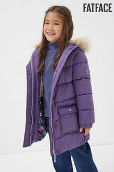 Пурпурный - Удлиненная дутая куртка Fatface Lily (226321) | €75