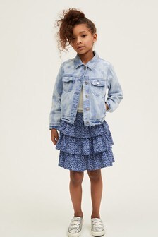 Tie Dye Embroidered Denim Jacket (3-16yrs)