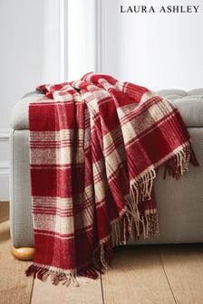 Laura Ashley Cranberry Red Cranbourne Check Throw (227759) | €105