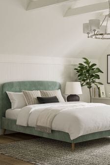 Soft Velvet Mineral Green Matson Upholstered Bed Bed Frame (228111) | €400 - €520