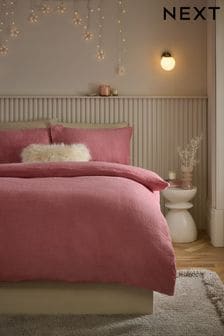 Pink Soft Teddy Fleece Duvet Cover and Pillowcase Set (228325) | $35 - $83