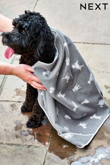 Grey Printed Pet Towel (228357) | AED53