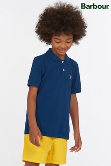 Barbour® Boys Blue Tartan Polo Shirt