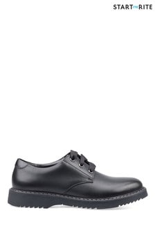 Start-Rite Impact Lace Up Black Leather School Shoes F Fit (229090) | ￥10,920