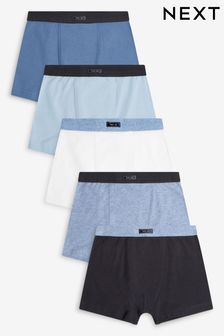 Blue Plain 5 Pack Trunks (2-16yrs) (229706) | AED67 - AED89