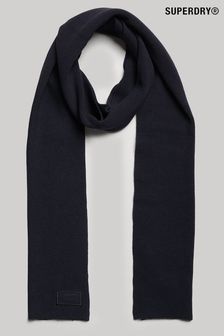 Superdry Blue Knitted Logo Scarf (229707) | EGP1,140