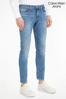 Niebieskie jeansy Calvin Klein Jeans o dopasowanym kroju (229976) | 285 zł