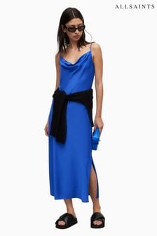 AllSaints Blue Hadley Dress (229989) | OMR62