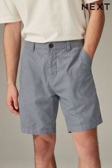 Blue Linen Blend Chino Shorts (230001) | SGD 42