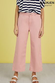 Baukjen Pink Organic Utility Wideleg Crop Jeans (230299) | $190