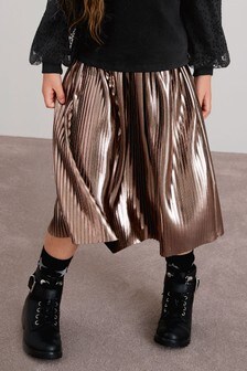 Metallic Pleated Midi Skirt (3-16yrs)