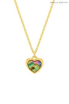 Estella Bartlett Gold Tone Abalone Heart Necklace (230672) | LEI 161