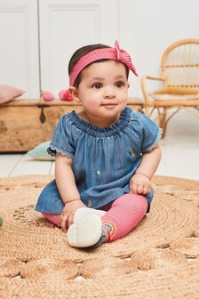 T-Shirt, Leggings And Headband Set (0mths-3yrs)