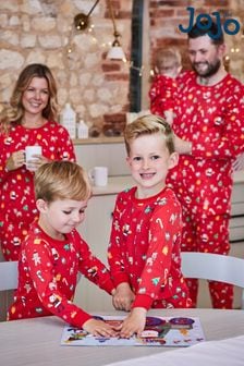 JoJo Maman Bébé Red Christmas Pyjamas Set (230994) | $68