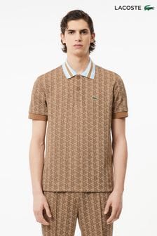 בז' - Lacoste Monogram Polo Shirt (231510) | ‏603 ‏₪