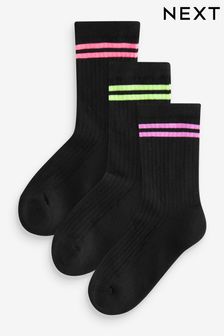 Black Regular Length Cotton Rich Cushioned Sole Ankle Socks 3 Pack (231735) | $8 - $11
