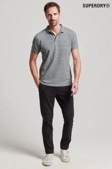 Superdry Steel Grey Classic Pique Polo Shirt (232054) | $49