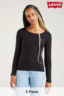Levi's® Black Long Sleeve T-Shirts 2 Pack (232871) | $72