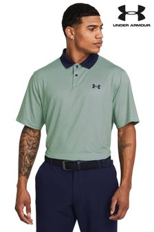 Under Armour White/Green Golf Print Polo Shirt (232977) | AED250