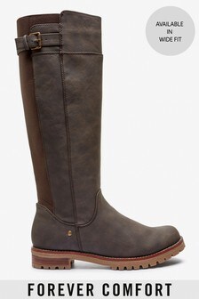 Chocolate Brown Regular/Wide Fit Forever Comfort® Chunky Knee High Boots (233053) | 29 €