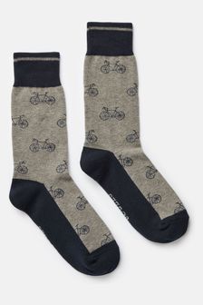 Joules Blue/Grey Ankle Socks (233350) | $14