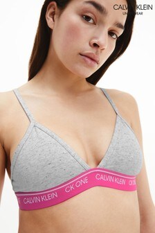 Calvin Klein Natural CK One Cotton Unlined Triangle Bikini Top (233583) | ₪ 91