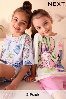 Blau/Pink - Stitch Lizensierte Pyjamas im 2er Pack (3-16yrs) (233698) | 35 € - 45 €
