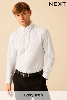 Белый - Рубашка с одним манжетом из легкой в уходе ткани с воротником (233925) | €21