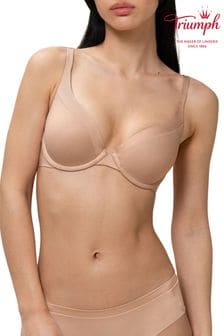 Licht beige - Triumph® - Body Make-up zacht aanvoelende beugelbeha met halve cups met vulling (234304) | €67