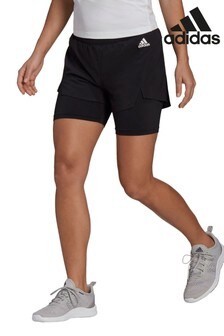 adidas Black 2in1 Shorts (234339) | AED114