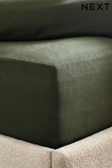 Dark Green 100% Cotton Supersoft Brushed Deep Fitted Sheet (234512) | 8,330 Ft - 13,530 Ft