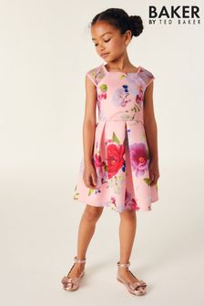 Baker By Ted Baker Apricot Orange Floral Scuba Dress (234604) | NT$1,870 - NT$2,190