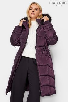 PixieGirl Petite Purple Faux Fur Trim Padded Coat (234833) | 100 €