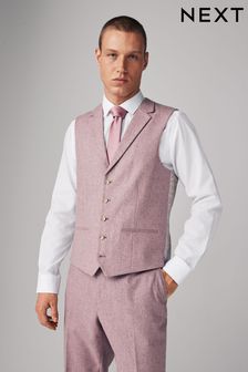 Pink Nova Fides Italian Wool Blend Suit: Waistcoat (235360) | LEI 392