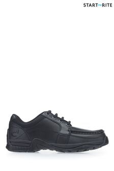 Start-Rite Dylan Black Leather Lace Up School Shoes Wide Fit (235451) | ₪ 270