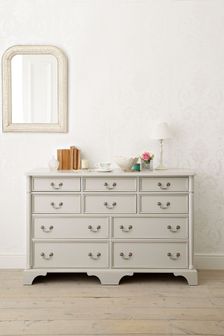 Laura Ashley Dove Grey Clifton 6+4 Drawer Chest (235624) | €1,531