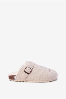 Cream Oatmeal Star Cosy Lined Slippers (236247) | CHF 21 - CHF 25