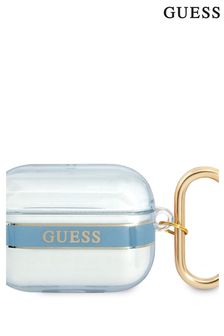 Guess Blue Tpu Printed Stripe and Gold Hook Airpods Case (236454) | €37