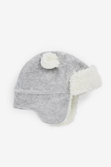  (236534) | €10 Grigio - Cappello con paraorecchie in pile da neonati (0 mesi - 2 anni)